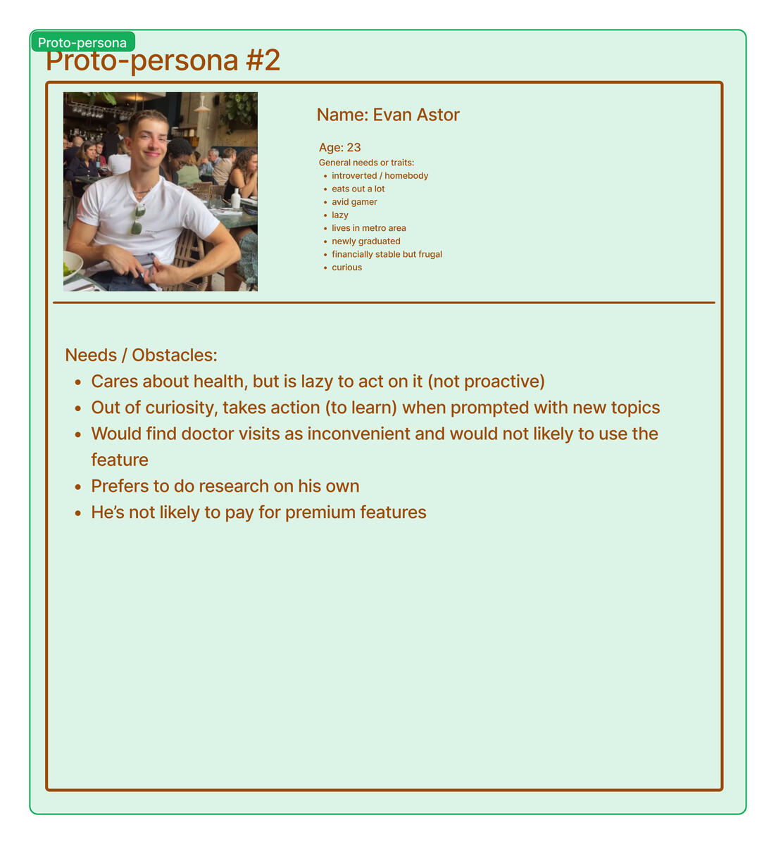 Sprint 2 Proto-persona 2