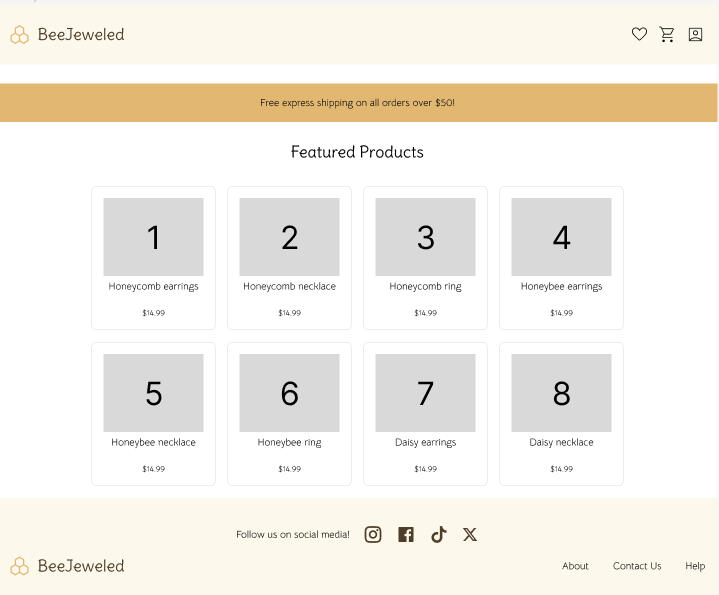 Progress on the BeeJeweled home page